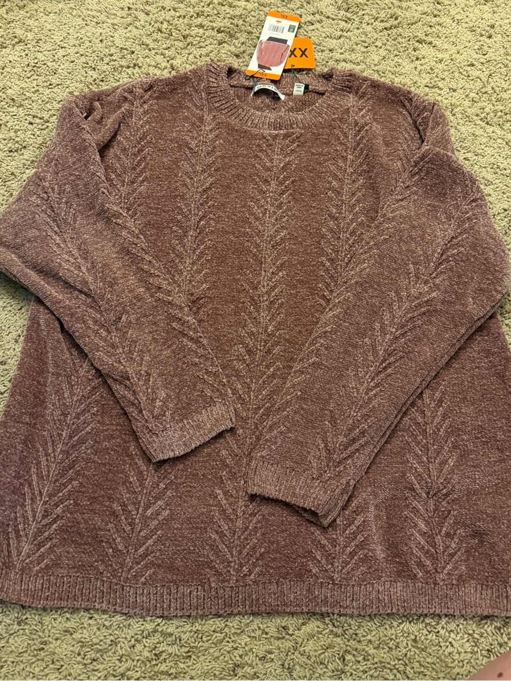 Orvis Plush Chenille Sweater in Mauve Pink